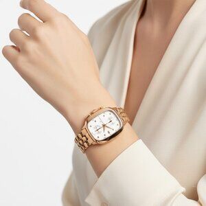 NWT Authentic Claude Bernard Dress Code Chronograph Quartz Silver Dial Women's W